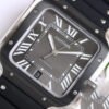 1:1 SUPER REPLICA CARTIER SANTOS WSSA0037 GF FACTORY V2 BLACK STRAP