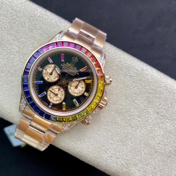 1:1 SUPER REPLICA ROLEX DAYTONA 116595 RBOW TW FACTORY BLACK DIAL
