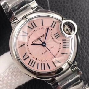 1:1 SUPER REPLICA BALLON BLEU DE CARTIER 33MM W6920041 V6 FACTORY STAINLESS STEEL PINK DIAL