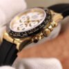 1:1 SUPER REPLICA ROLEX DAYTONA M116518LN-0041 NOOB FACTORY WHITE DIAL 4130 MOVEMENT