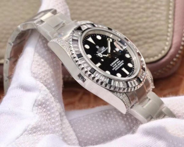 1:1 SUPER REPLICA ROLEX SUBMARINER DATE 116610LN DIAMOND CUSTOMIZED EDITION GS FACTORY BLACK DIAL