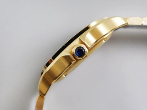 1:1 SUPER REPLICA CARTIER DE SANTOS W20112Y1 BV FACTORY WHITE DIAL YELLOW STRAP