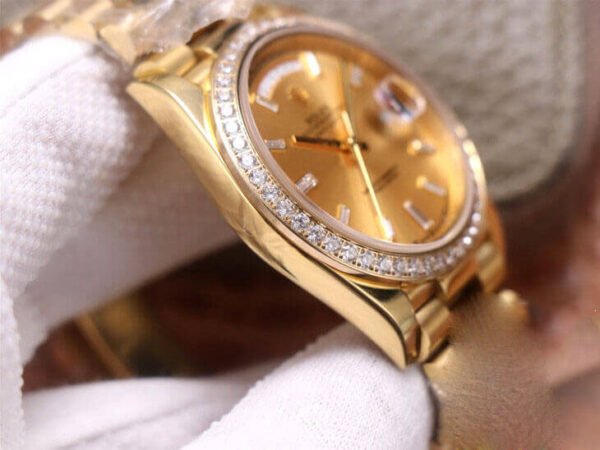 6-138 1:1 SUPER REPLICA ROLEX DAY DATE M228348RBR-0002 EW FACTORY ROSE GOLD CASE