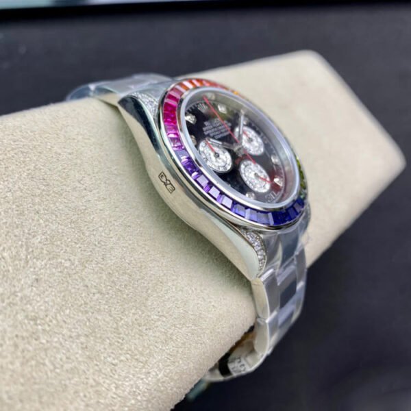 1:1 SUPER REPLICA ROLEX DAYTONA 116599 RBOW TW FACTORY BLACK DIAMOND-SET BEZEL