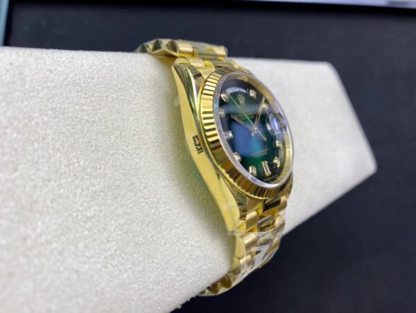 1:1 SUPER REPLICA ROLEX DAY-DATE M128238-0069 YELLOW GOLD EW FACTORY GRADUAL GREEN DIAL