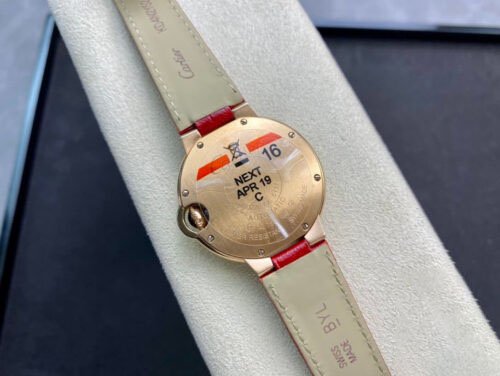 1:1 SUPER REPLICA BALLON BLEU DE CARTIER 33MM WJBB0033 3K FACTORY LEATHER STRAP