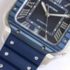 1:1 SUPER REPLICA CARTIER SANTOS GF FACTORY BLUE STRAP