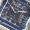 1:1 SUPER REPLICA CARTIER SANTOS GF FACTORY BLUE BEZEL