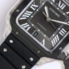 1:1 SUPER REPLICA CARTIER SANTOS WSSA0037 GF FACTORY V2 BLACK STRAP