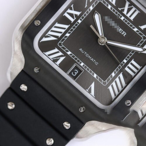1:1 SUPER REPLICA CARTIER SANTOS WSSA0037 GF FACTORY V2 BLACK STRAP