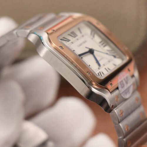 1:1 SUPER REPLICA CARTIER DE SANTOS W2SA0007 BV FACTORY WHITE STRAP