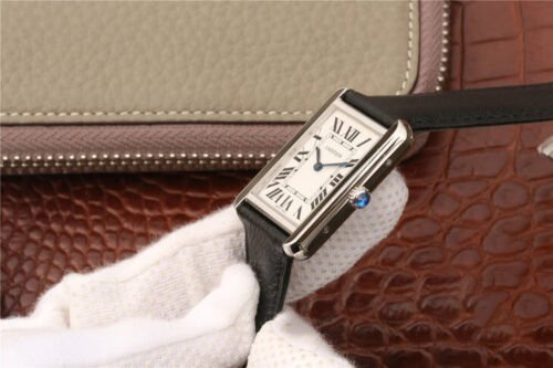 1:1 SUPER REPLICA CARTIER TANK WSTA0028 K11 FACTORY BLACK STRAP