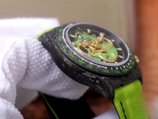 1:1 SUPER REPLICA ROLEX DAYTONA COSMOS CHRONOGRAPH CARBON FIBER EDITION GREEN EXPLODED DRAGON DIAL
