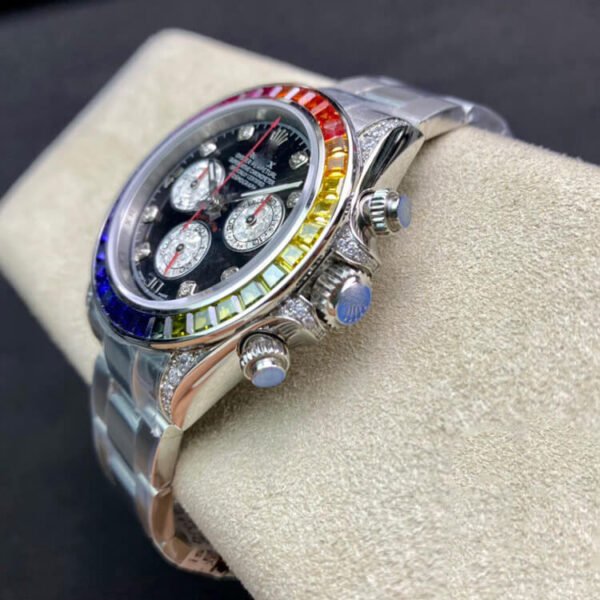 1:1 SUPER REPLICA ROLEX DAYTONA 116599 RBOW TW FACTORY BLACK DIAMOND-SET BEZEL