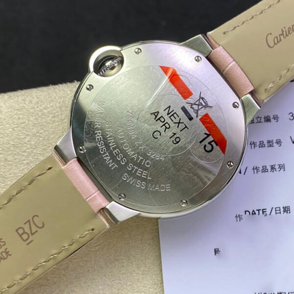 1:1 SUPER REPLICA BALLON BLEU DE CARTIER 36MM WSBB0007 3K FACTORY PINK DIAL