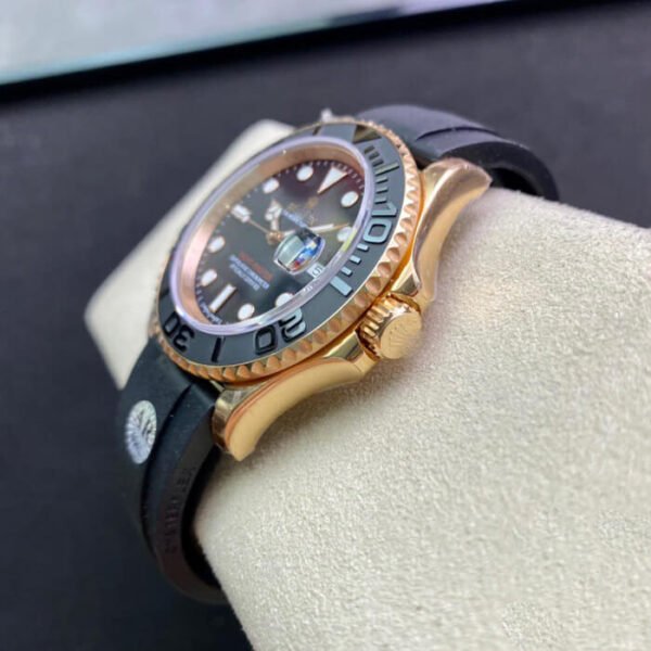1:1 SUPER REPLICA ROLEX YACHT MASTER 116655 AR FACTORY BLACK RUBBER STRAP
