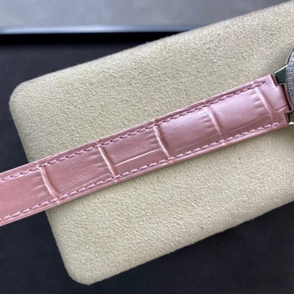 1:1 SUPER REPLICA BALLON BLEU DE CARTIER 33MM V6 FACTORY PINK LEATHER STRAP