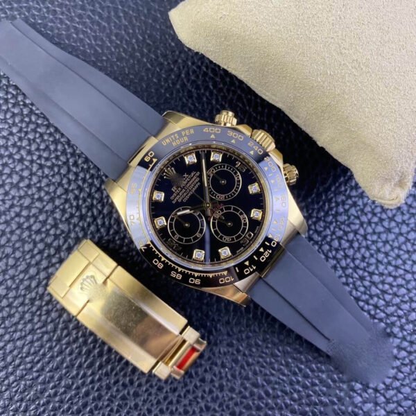 1:1 SUPER REPLICA ROLEX COSMOGRAPH DAYTONA M116518LN-0046 CLEAN FACTORY BLACK RUBBER STRAP