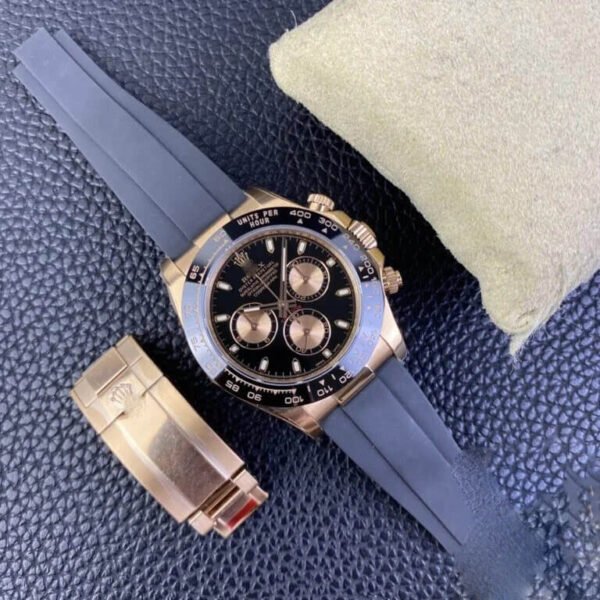 1:1 SUPER REPLICA ROLEX COSMOGRAPH DAYTONA M116515LN-0017 CLEAN FACTORY BLACK RUBBER STRAP