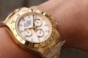 1:1 SUPER REPLICA ROLEX DAYTONA COSMOGRAPH M116508-0001 JH FACTORY GOLD CASE