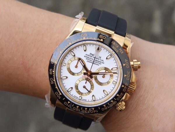 1:1 SUPER REPLICA ROLEX DAYTONA COSMOGRAPH M116518LN-0041 JH FACTORY RUBBER STRAP