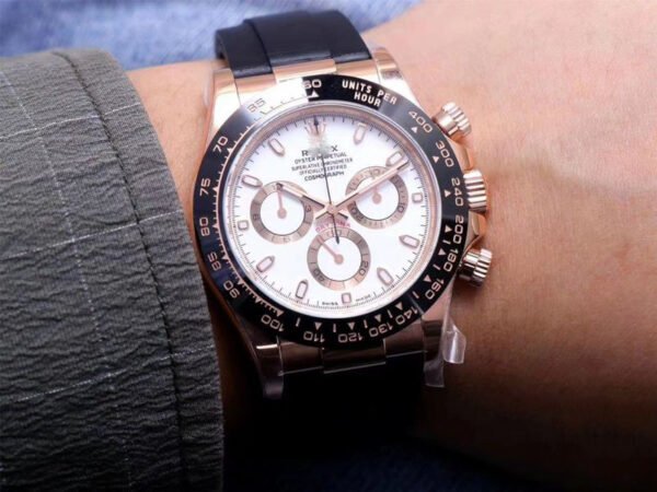 1:1 SUPER REPLICA ROLEX DAYTONA M116515LN-0019 NOOB FACTORY WHITE DIAL 4130 MOVEMENT