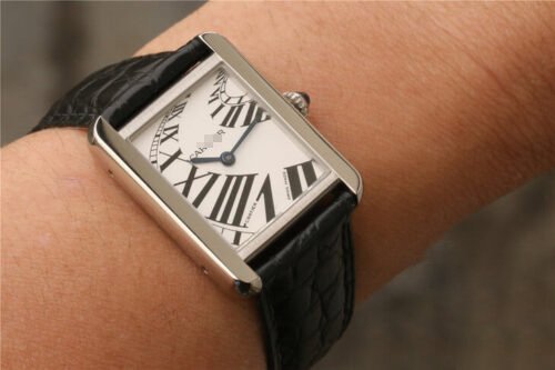 1:1 SUPER REPLICA CARTIER TANK W5200018 K11 FACTORY BLACK STRAP