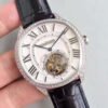 1:1 SUPER REPLICA DRIVE DE CARTIER W4100013 TOURBILLON WHITE TEXTURED DIAL