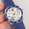 1:1 SUPER REPLICA CALIBRE DE CARTIER DIVER 42MM WSCA0011 JF FACTORY WHITE DIAL