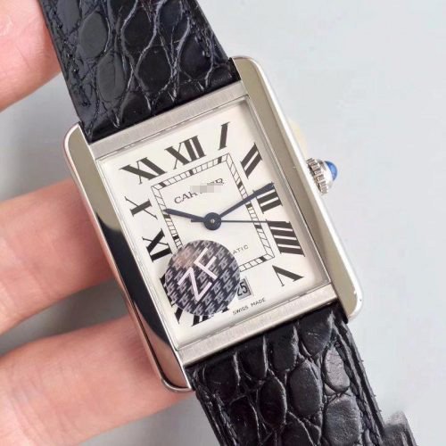 1:1 SUPER REPLICA CARTIER TANK SOLO XL AUTOMATIC W5200027 ZF FACTORY WHITE DIAL