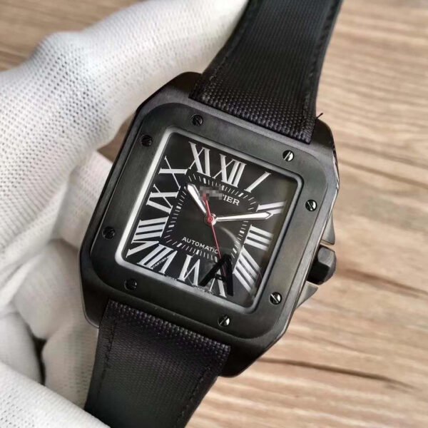 1:1 SUPER REPLICA CARTIER SANTOS 100 XL WSSA0006 V6 FACTORY BLACK DIAL
