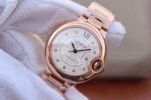 1:1 SUPER REPLICA BALLON BLEU DE CARTIER LADIES 33 WE902062 V9 FACTORY WHITE TEXTURED DIAL