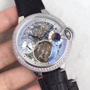 1:1 SUPER REPLICA BALLON BLEU DE CARTIER TOURBILLON SILVER DIAL