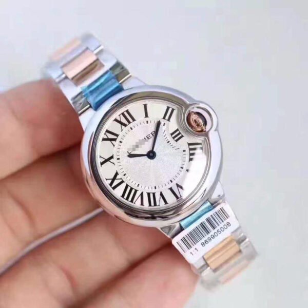 1:1 SUPER REPLICA BALLON BLEU DE CARTIER LADIES W6920033 36MM V6 FACTORY WHITE TEXTURED DIAL