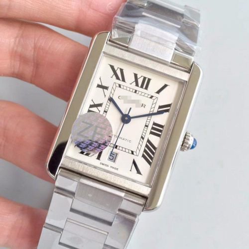 1:1 SUPER REPLICA CARTIER TANK SOLO XL AUTOMATIC W5200028 ZF FACTORY WHITE DIAL