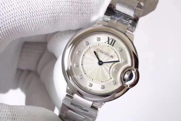 1:1 SUPER REPLICA BALLON BLEU DE CARTIER WE9020 33MM V6 FACTORY WHITE DIAL