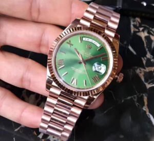 1:1 SUPER REPLICA ROLEX DAY DATE 228235 40MM EW FACTORY GREEN DIAL