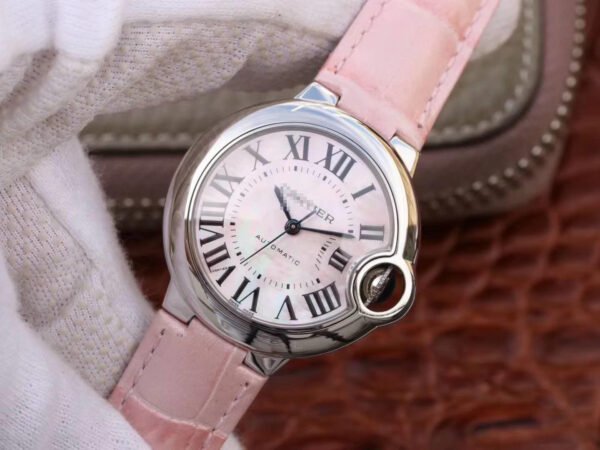 1:1 SUPER REPLICA BALLON BLEU DE CARTIER LADIES 33MM WSBB0002 V6 FACTORY PINK DIAL
