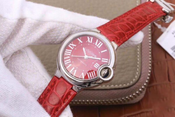 1:1 SUPER REPLICA BALLON BLEU DE CARTIER 33MM WSBB0022 TW FACTORY RED DIAL