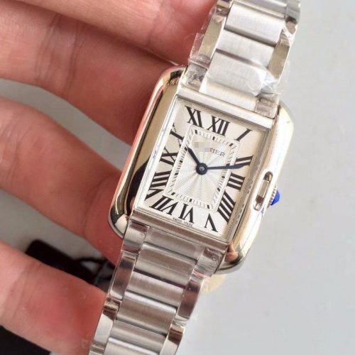 1:1 SUPER REPLICA CARTIER TANK ANGLAISE LADIES W5310022 SILVER DIAL