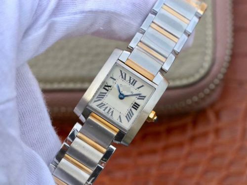 1:1 SUPER REPLICA CARTIER TANK FRANCAISE LADIES W51007Q4 WHITE DIAL