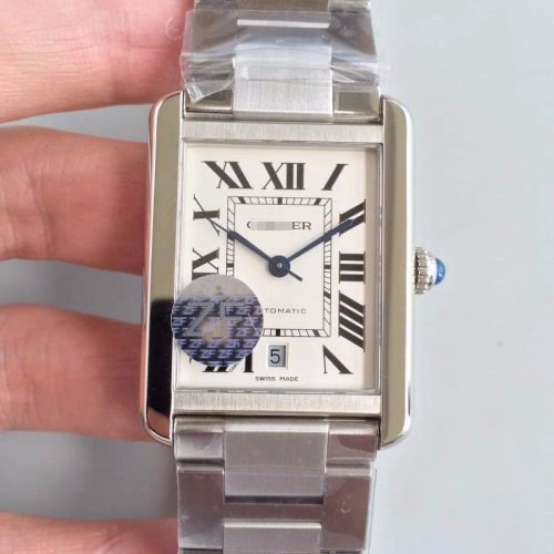 1:1 SUPER REPLICA CARTIER TANK SOLO XL AUTOMATIC W5200028 ZF FACTORY WHITE DIAL