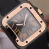 1:1 SUPER REPLICA CARTIER DE SANTOS 100TH ANNIVERSARY W2020009 RB FACTORY 18K ROSE GOLD BLACK DIAL