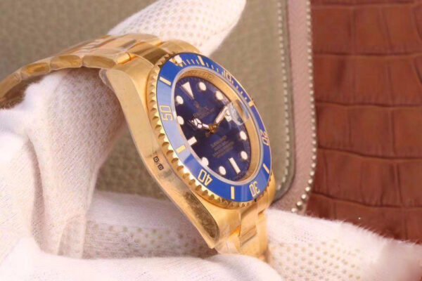 1:1 SUPER REPLICA ROLEX SUBMARINER DATE 116618LB VR FACTORY 18K YELLOW GOLD WRAPPED BLUE DIAL