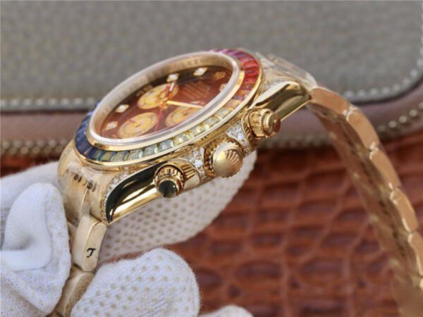 1:1 SUPER REPLICA ROLEX DAYTONA RAINBOW COSMOGRAPH 116598RBOW BL FACTORY 7750 MOVEMENT