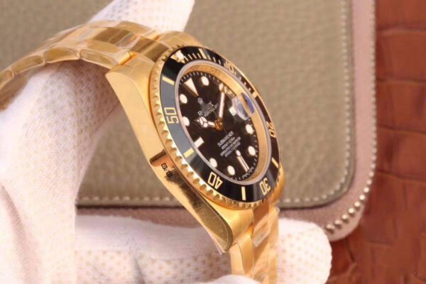 1:1 SUPER REPLICA ROLEX SUBMARINER DATE 116618LN VR FACTORY 18K YELLOW GOLD WRAPPED BLACK DIAL