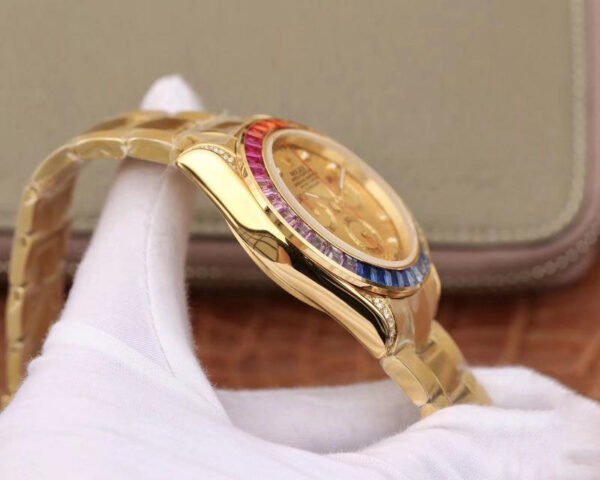 1:1 SUPER REPLICA ROLEX DAYTONA COSMOGRAPH RAINBOW 116598RBOW BL FACTORY GOLD DIAL