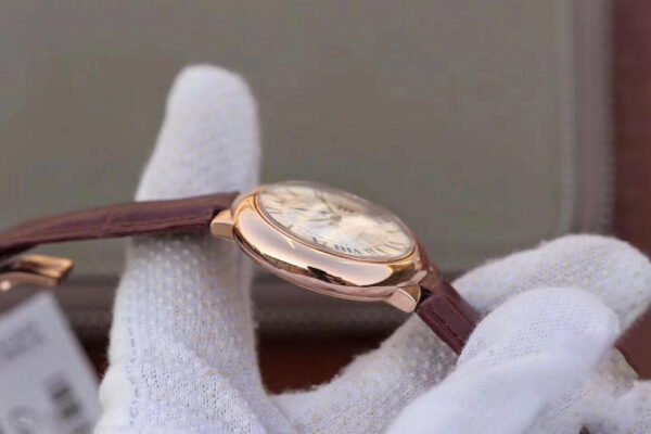 1:1 SUPER REPLICA BALLON BLEU DE CARTIER LADIES 33MM V6 FACTORY 18K ROSE GOLD CASE WHITE DIAL