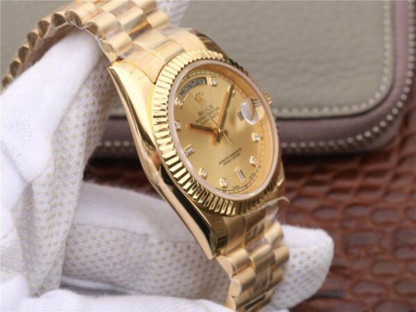 1:1 SUPER REPLICA ROLEX DAY-DATE II 218238 40MM EW FACTORY 18K YELLOW GOLD DIAL