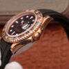 1:1 SUPER REPLICA ROLEX YACHT MASTER 116695SATS 40MM NOOB FACTORY 18K ROSE GOLD WRAPPED BLACK DIAL